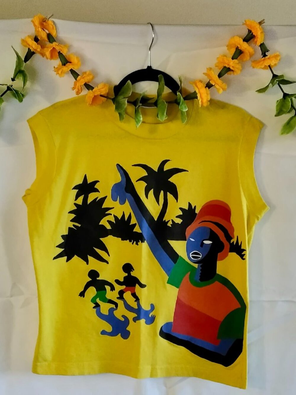 Vintage 1990's Benetton Sleeveless T-Shirt, Like Women's M/Large
